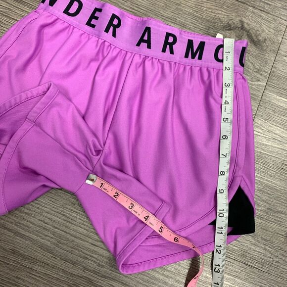 Under Armour Shorts Womens XS Extra Small Purple UA Play Up HeatGear Athletic - Picture 5 of 10